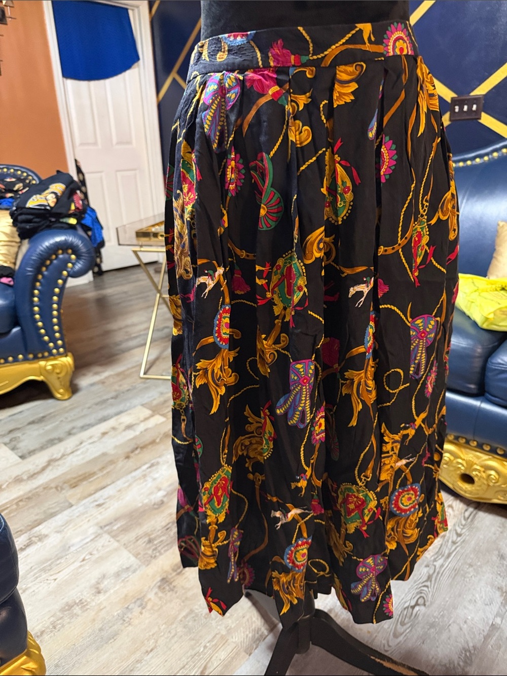 Vintage Susan Bristol pleated midi skirt